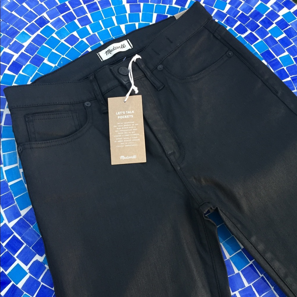 NEW! Madewell 'High Riser' coated skinny jeans 28 - Picture 2 of 8